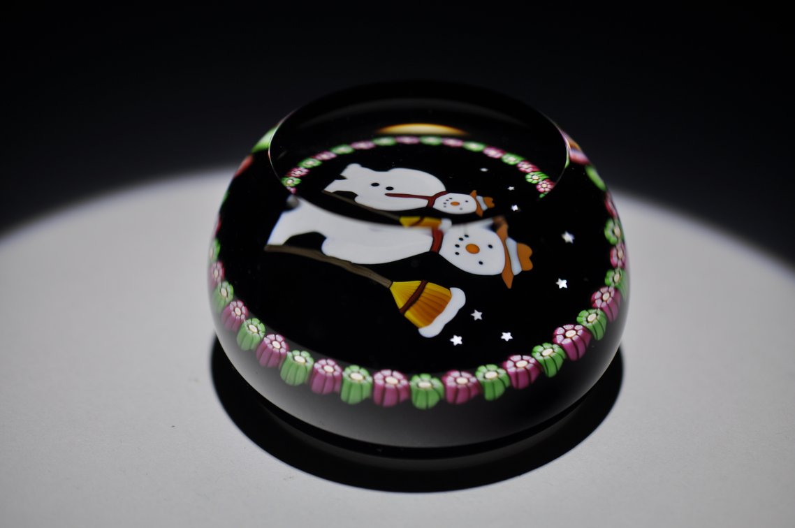 Perthshire 1992 Snowman Paperweight