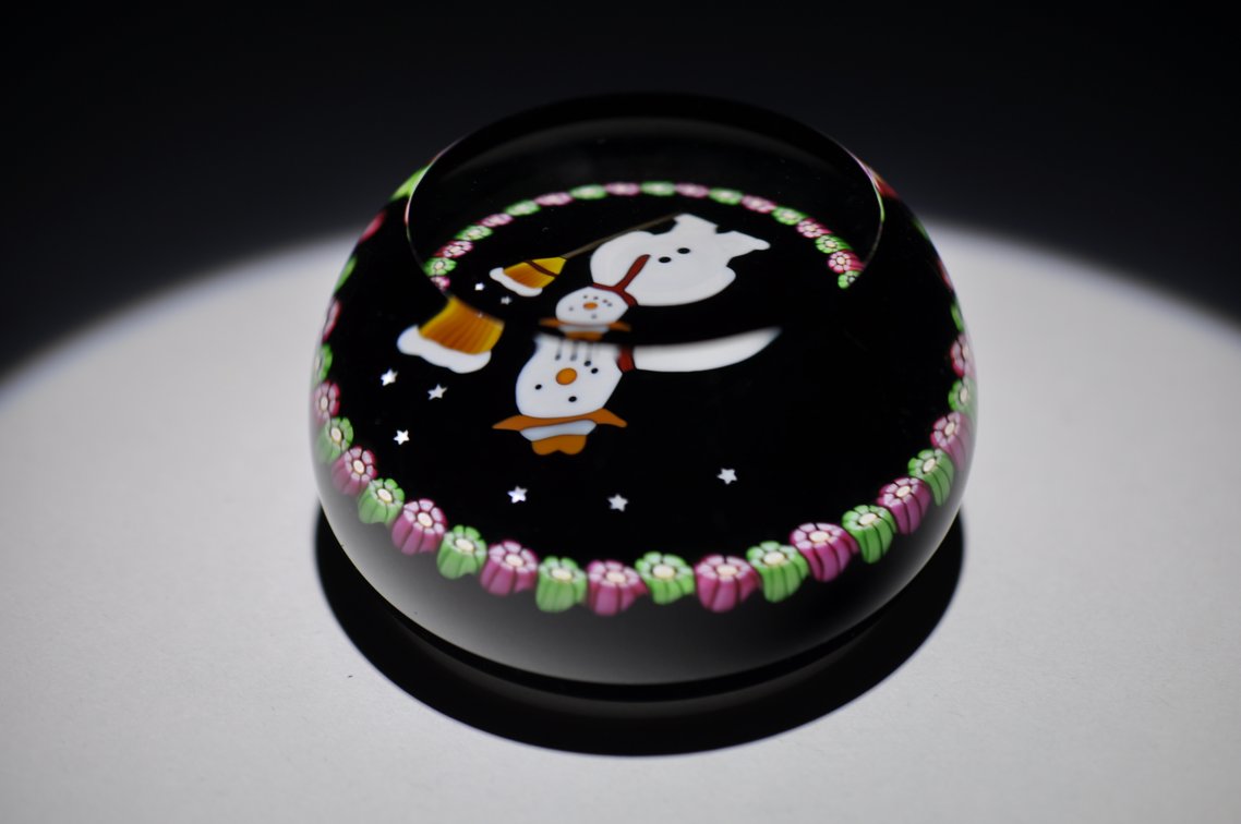 Perthshire 1992 Snowman Paperweight, photo 9 of 9