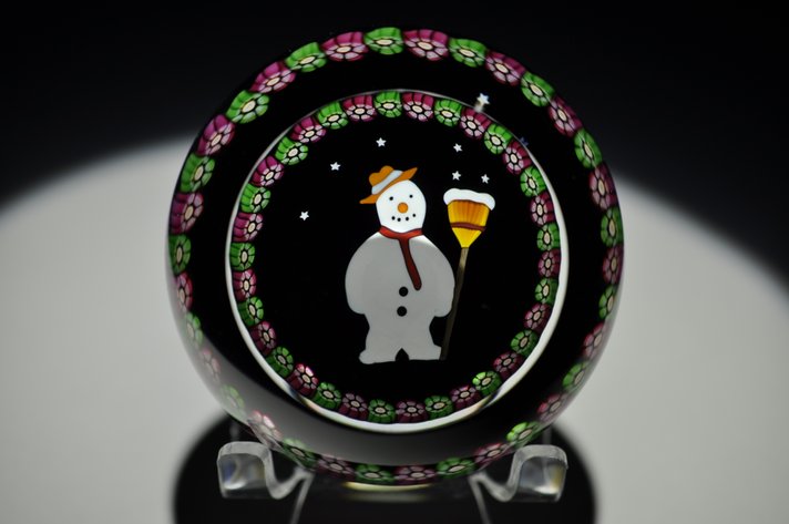 Perthshire 1992 Snowman Paperweight