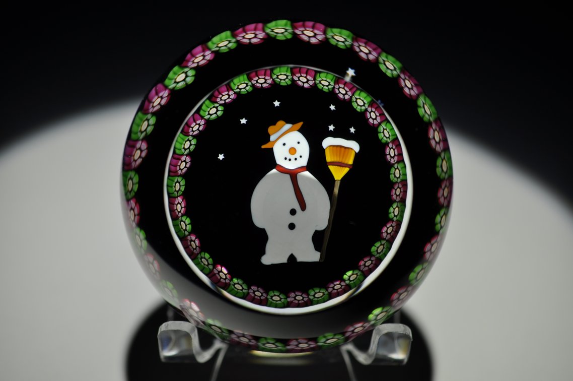 Perthshire 1992 Snowman Paperweight