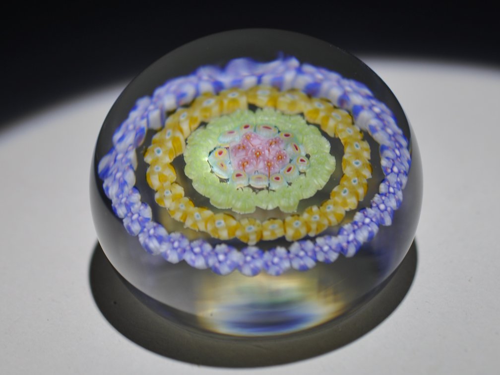 Baccarat Concentric Millefiori Paperweight