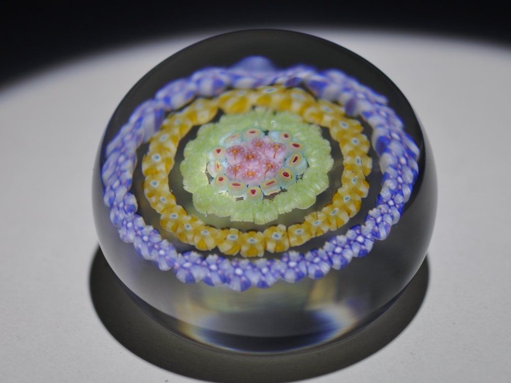 Baccarat Concentric Millefiori Paperweight