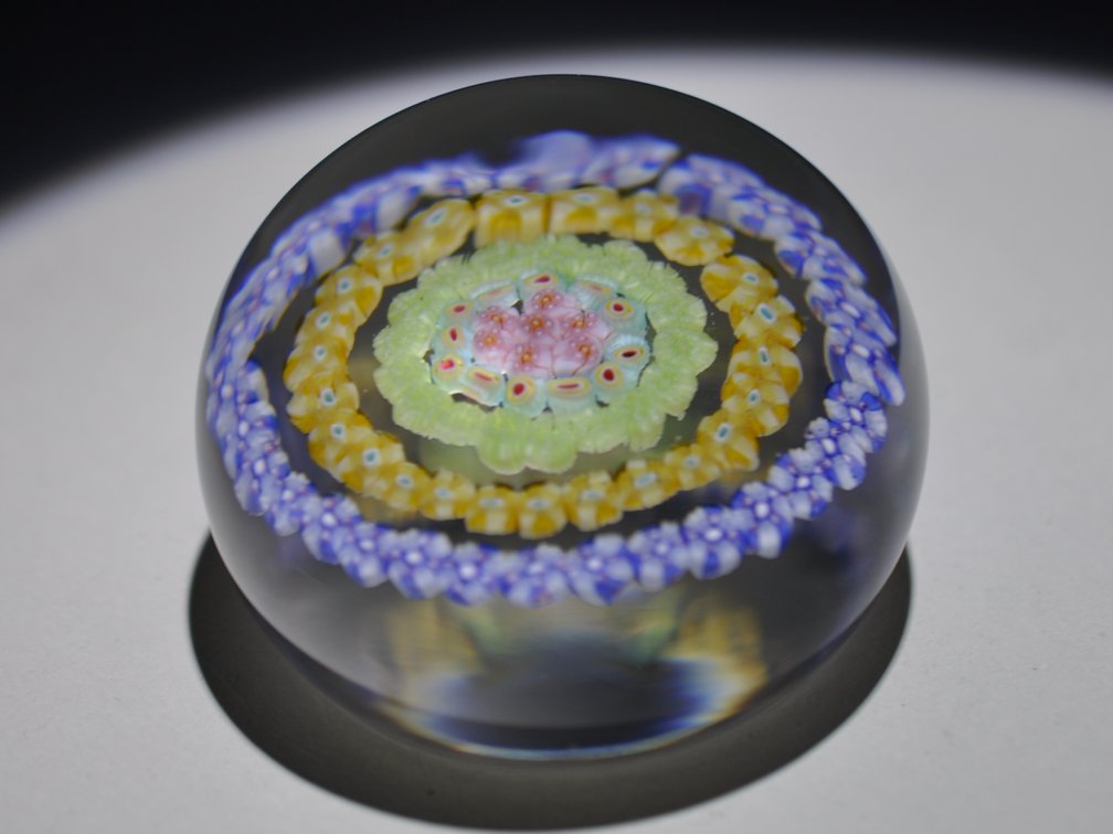 Baccarat Concentric Millefiori Paperweight