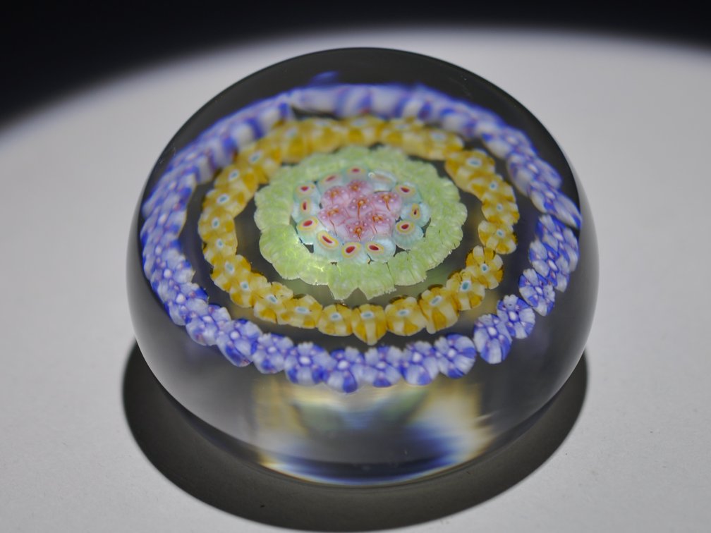 Baccarat Concentric Millefiori Paperweight