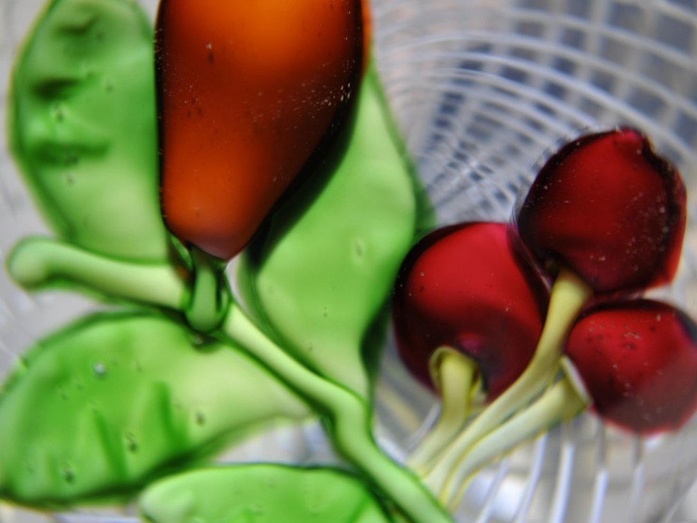 St. Louis Lampwork Fruit Latticinio Weight