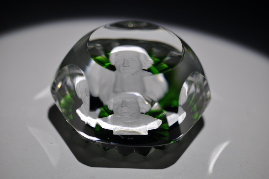 Baccarat Sulphide Portrait Weights