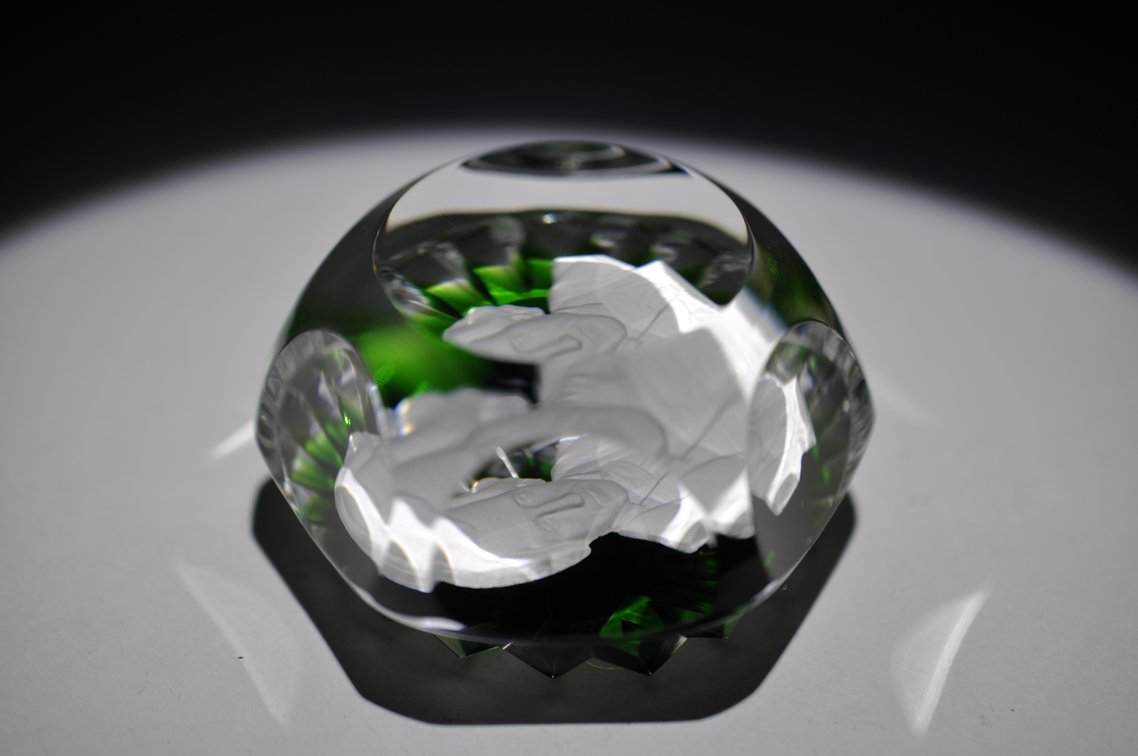 Baccarat Sulphide Portrait Weights
