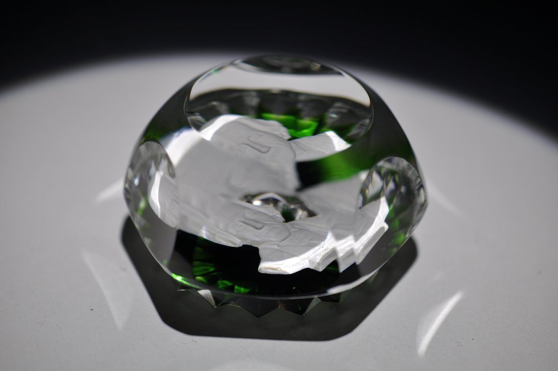 Baccarat Sulphide Portrait Weights