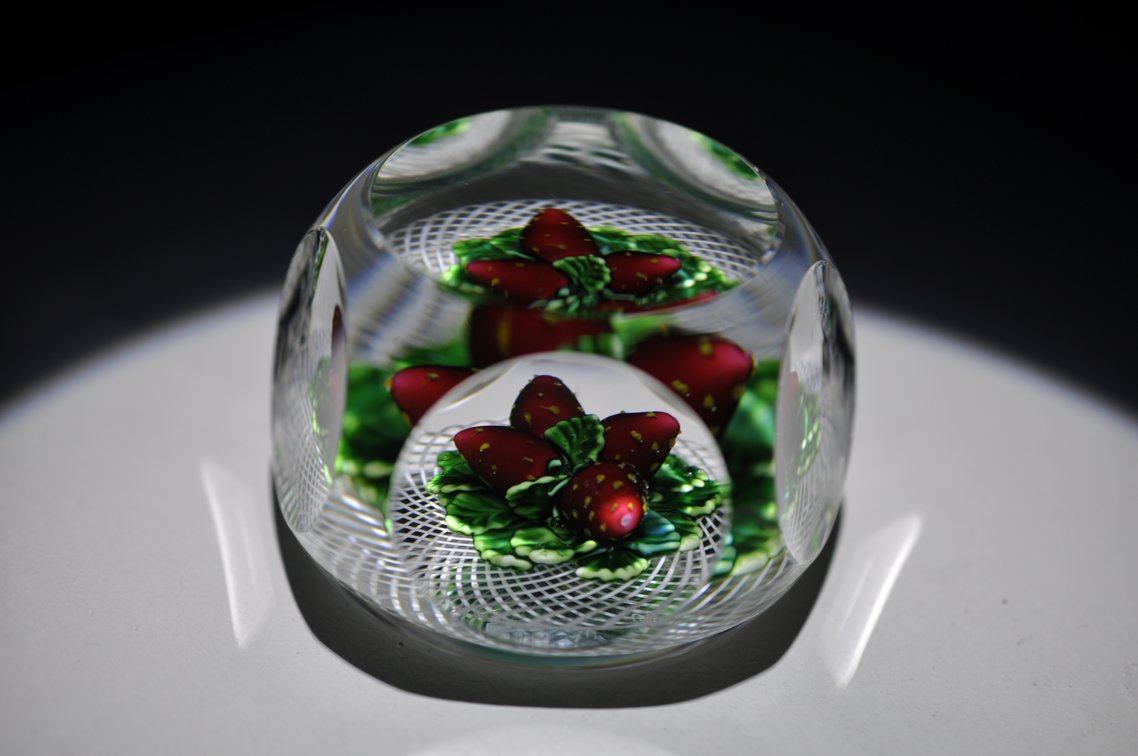 St. Louis 1982 Strawberry Paperweight