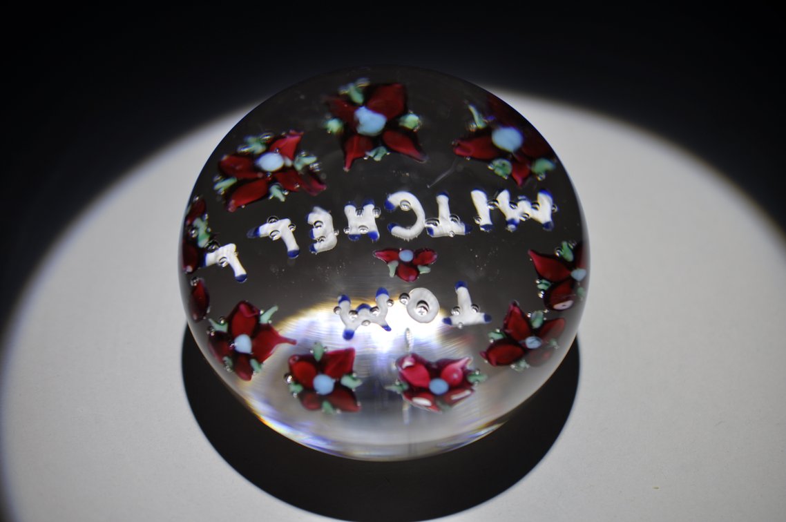 Union Glass Co. Custom Floral Weight