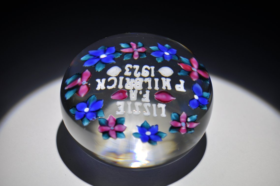 Union Glass Co. 1923 Custom Floral Weight