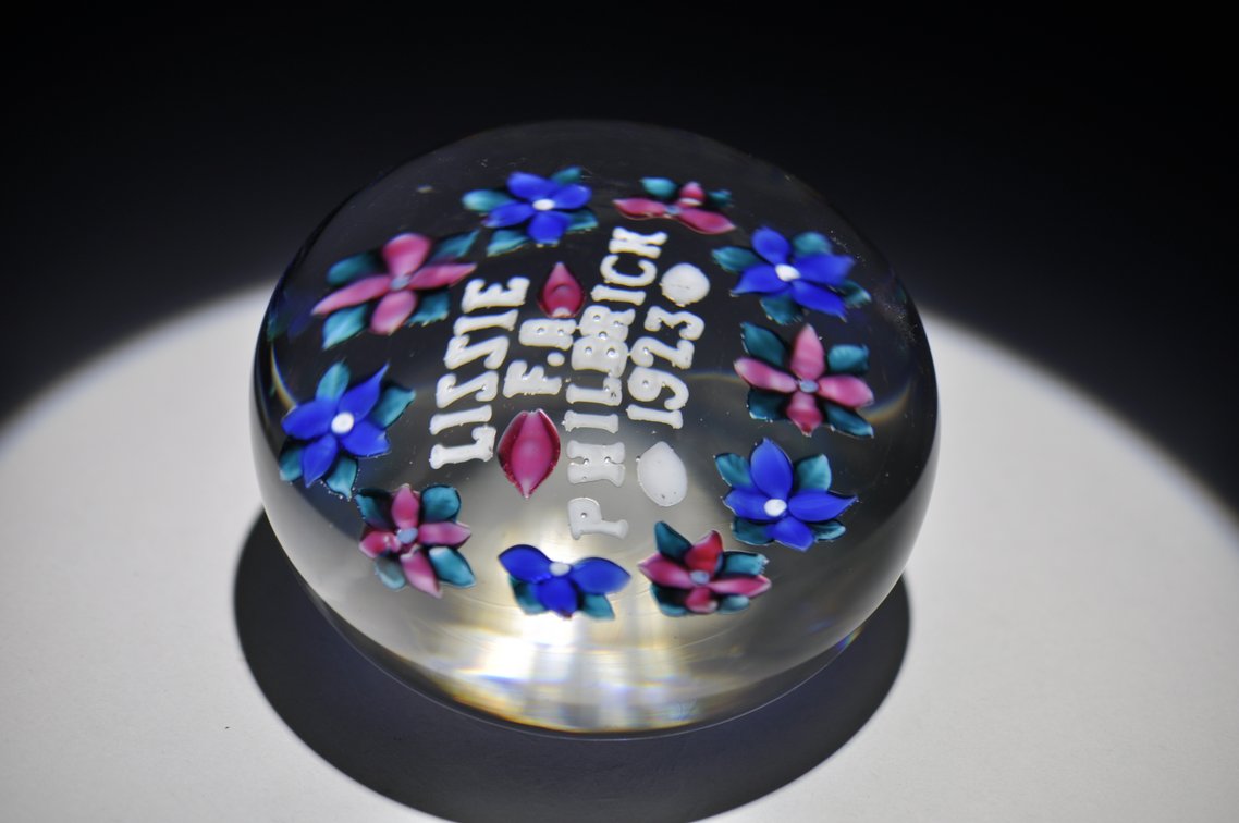 Union Glass Co. 1923 Custom Floral Weight
