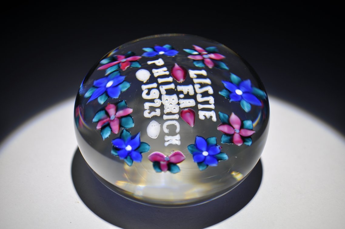 Union Glass Co. 1923 Custom Floral Weight