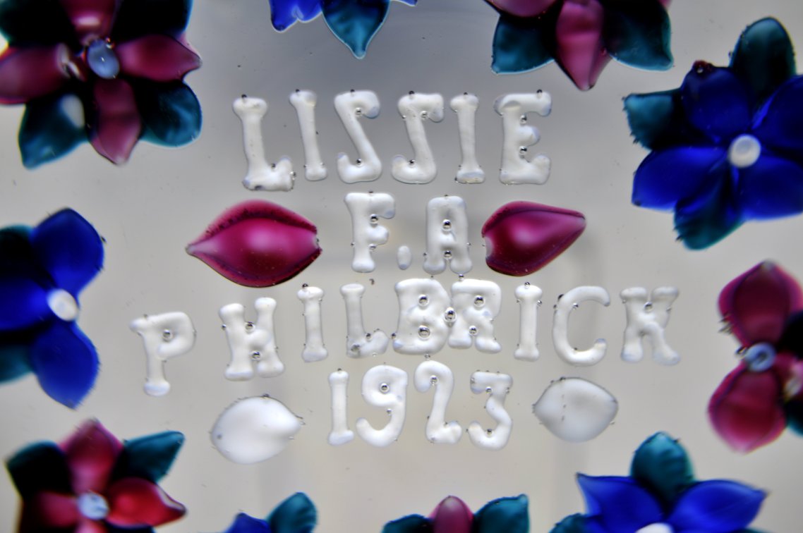 Union Glass Co. 1923 Custom Floral Weight