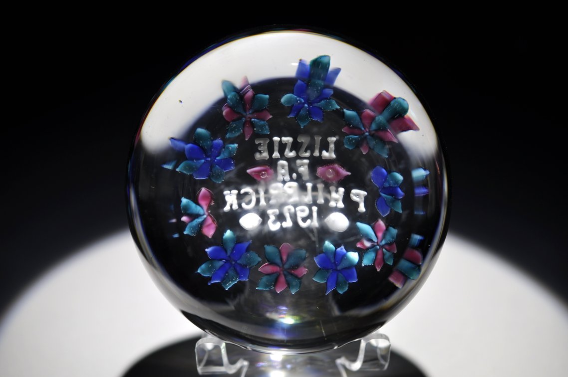 Union Glass Co. 1923 Custom Floral Weight