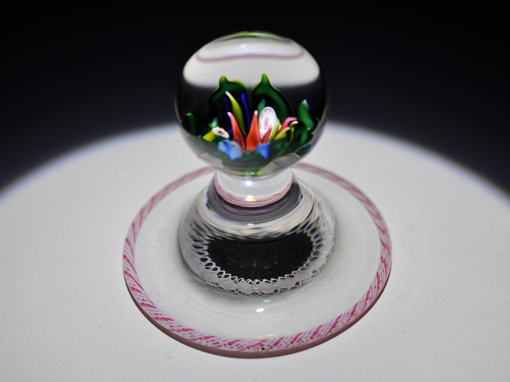 St. Louis Sceau Floral Lampwork Pedestal
