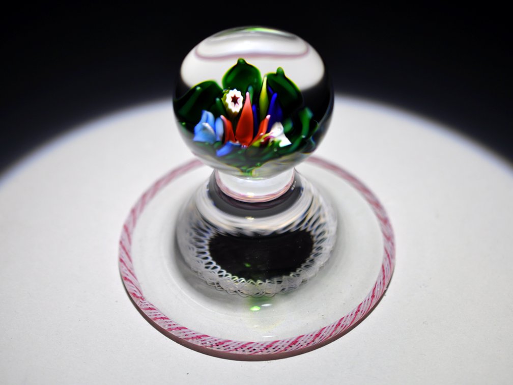 St. Louis Sceau Floral Lampwork Pedestal