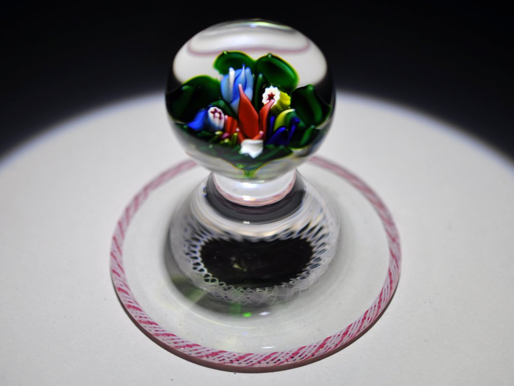St. Louis Sceau Floral Lampwork Pedestal