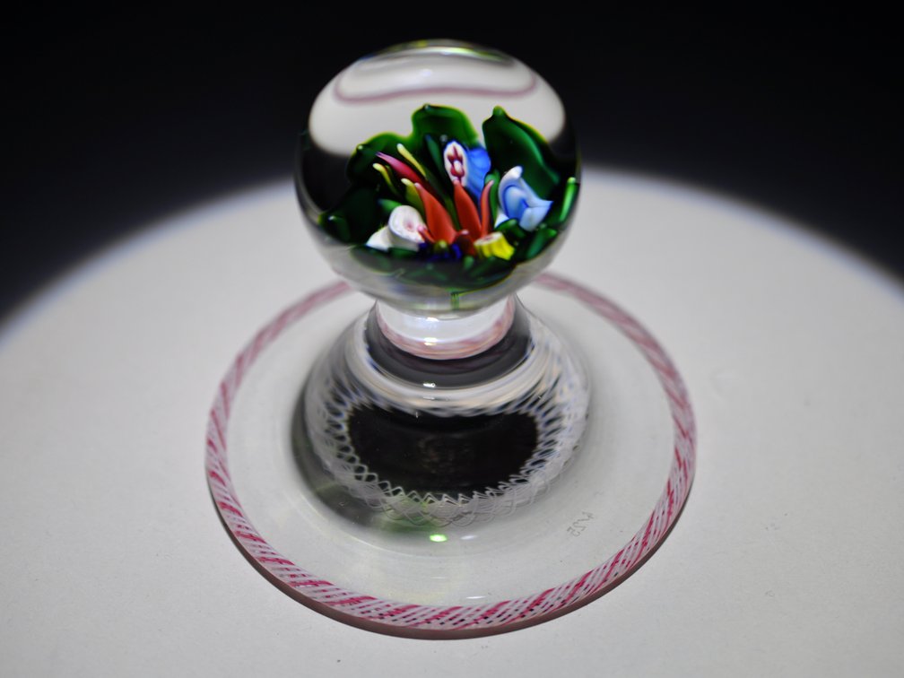 St. Louis Sceau Floral Lampwork Pedestal