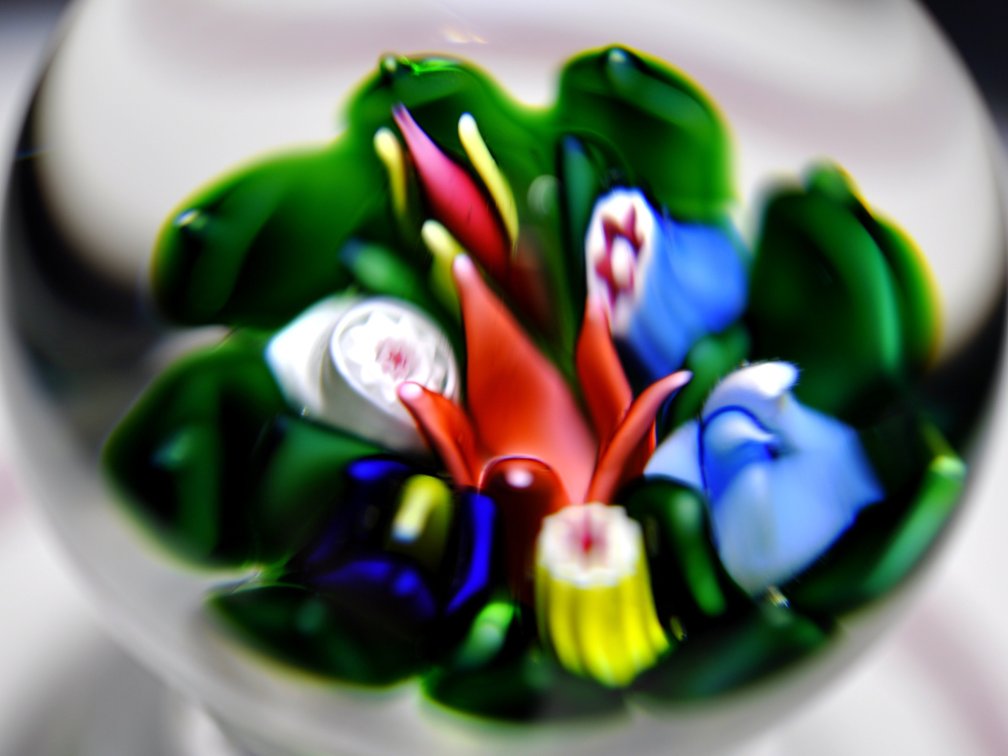 St. Louis Sceau Floral Lampwork Pedestal