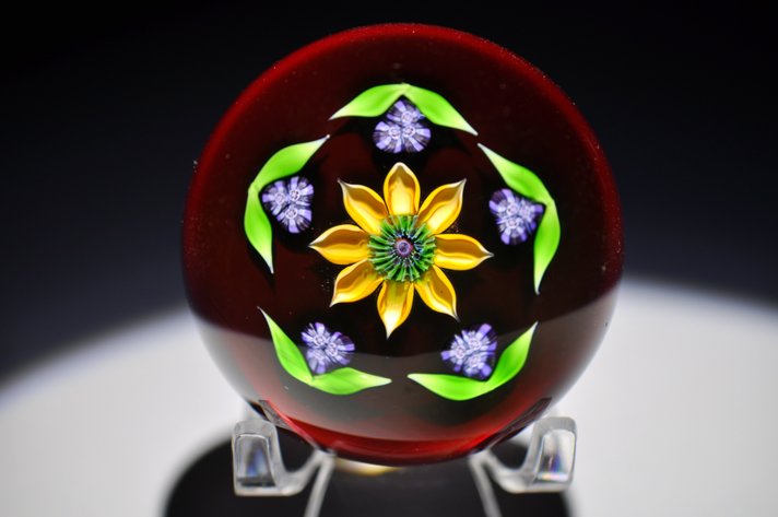 Perthshire 1980 Floral Paperweight