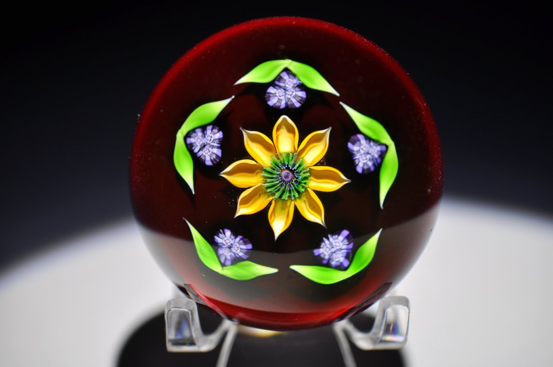 Perthshire 1980 Floral Paperweight