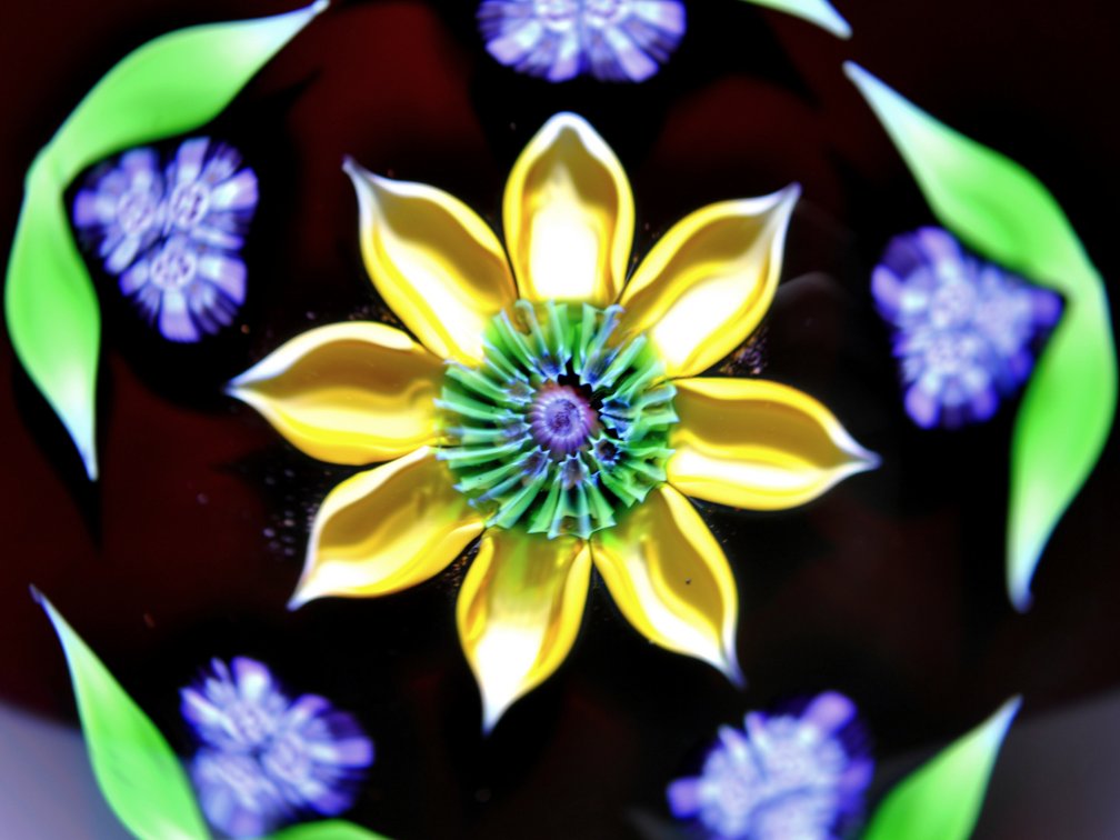 Perthshire 1980 Floral Paperweight