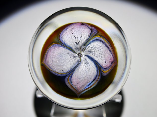 Dominick Labino 1973 Floral Paperweight
