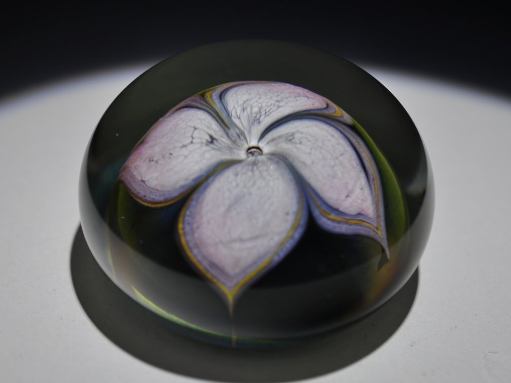 Dominick Labino 1973 Floral Paperweight
