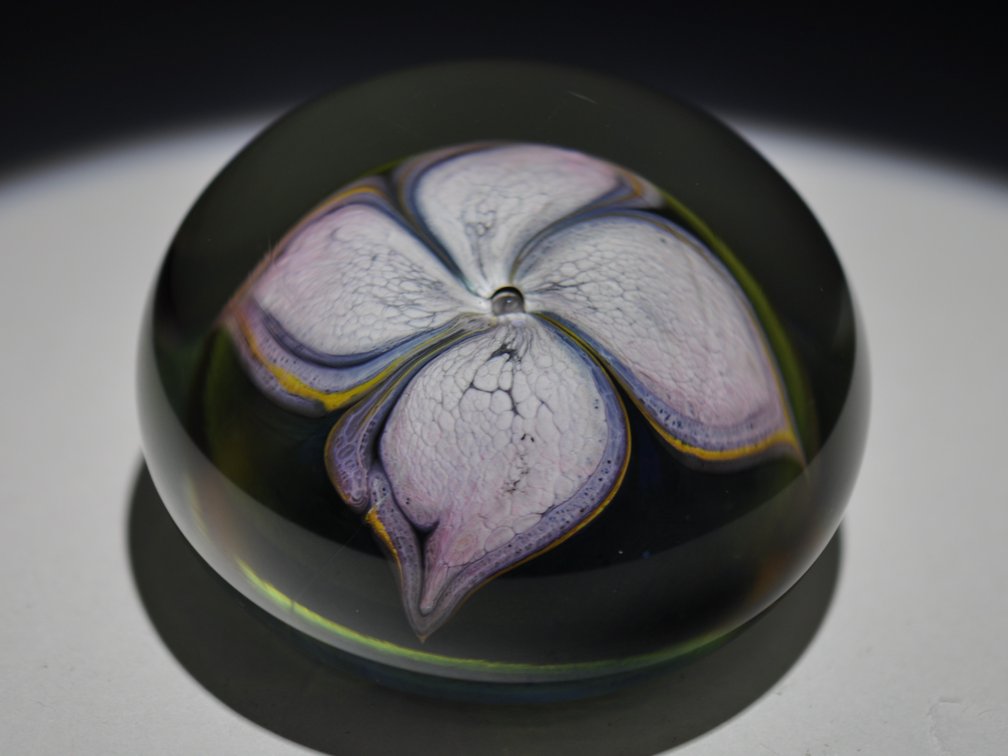 Dominick Labino 1973 Floral Paperweight