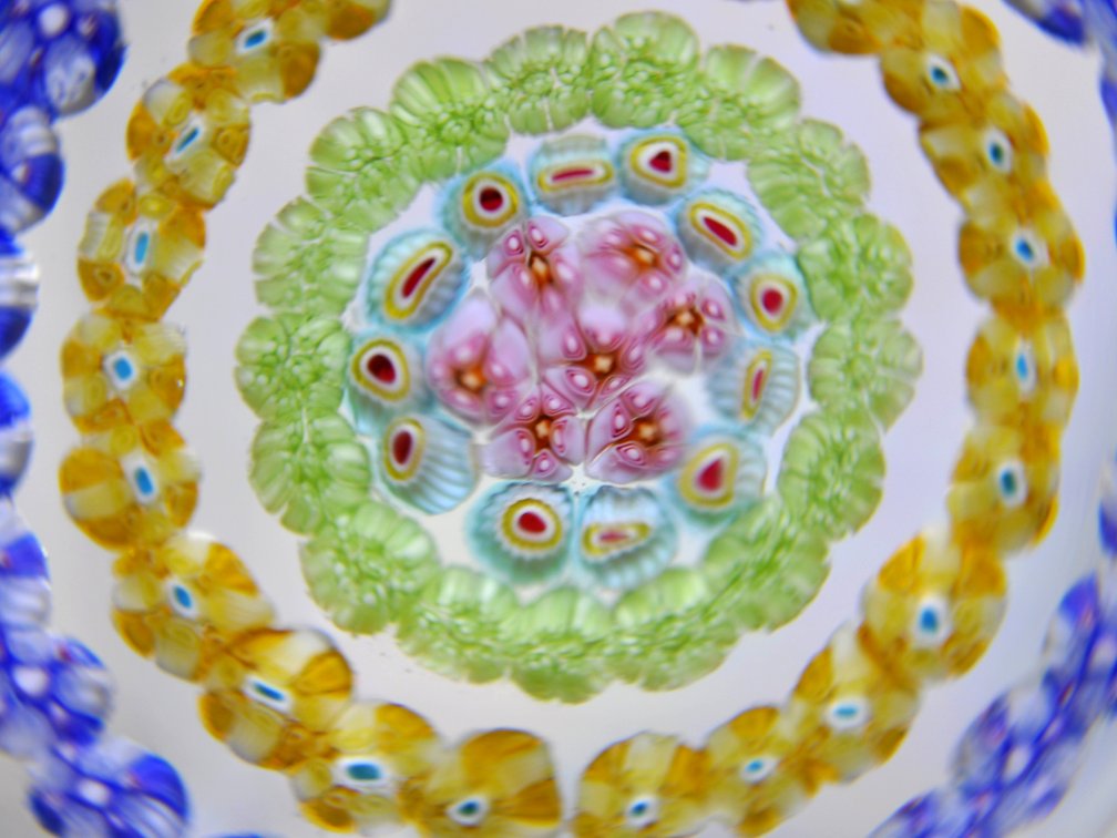Baccarat Concentric Millefiori Paperweight