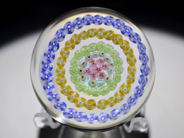 Baccarat Concentric Millefiori Paperweight