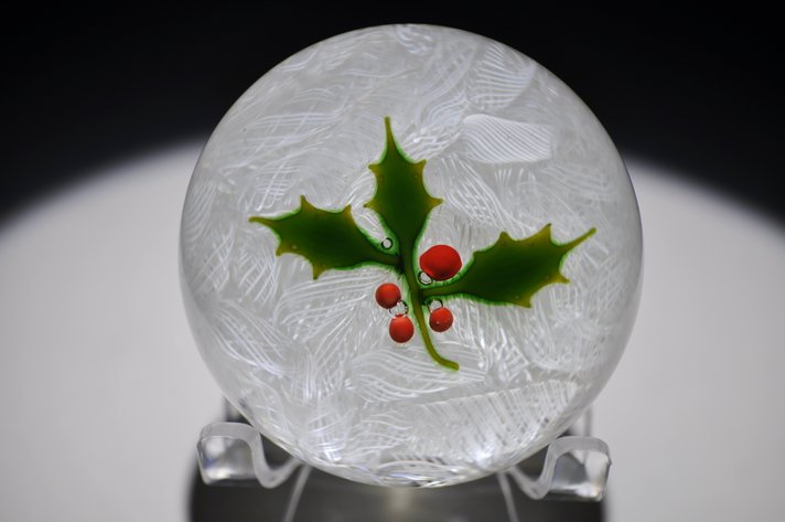 Perthshire 1971 Holly Paperweight
