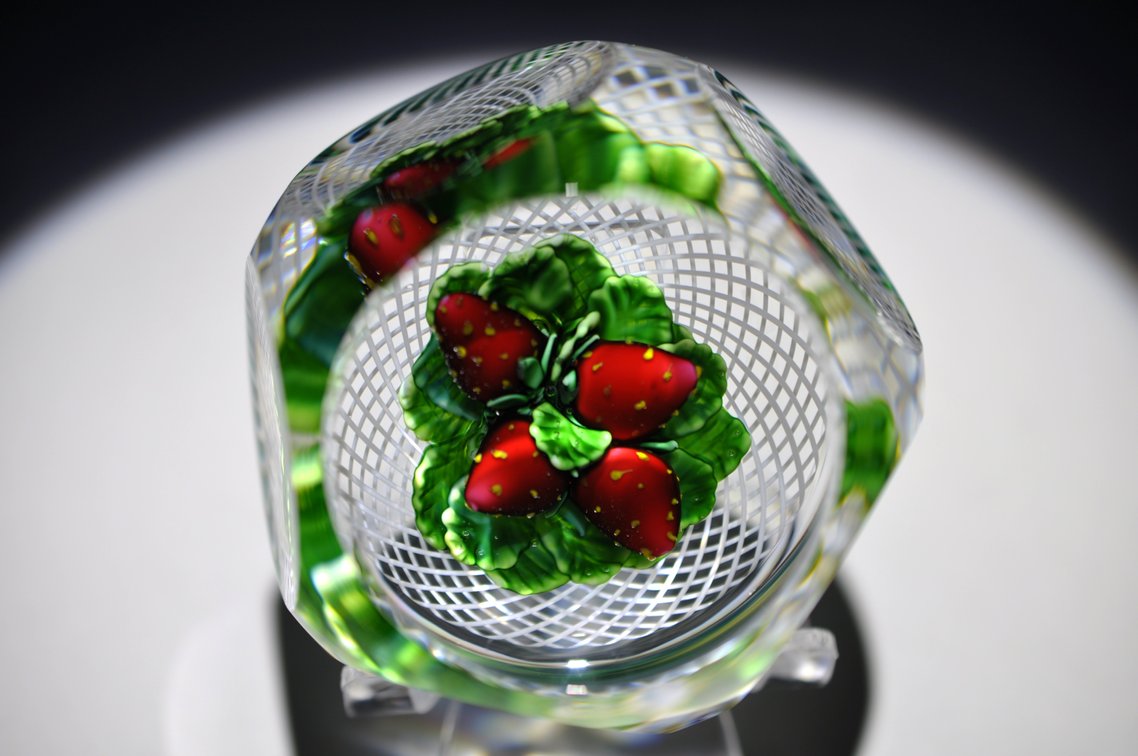 St. Louis 1982 Strawberry Paperweight
