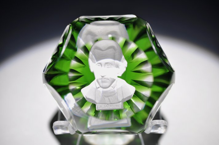 Baccarat Sulphide Portrait Weights