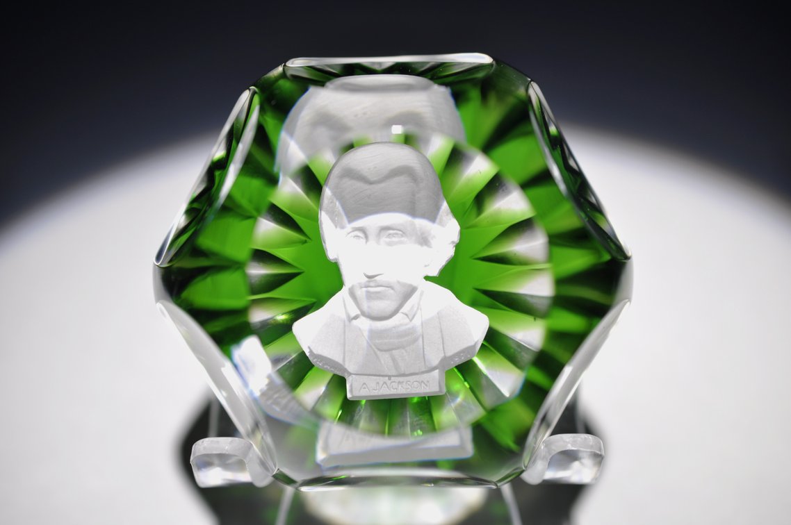 Baccarat Sulphide Portrait Weights