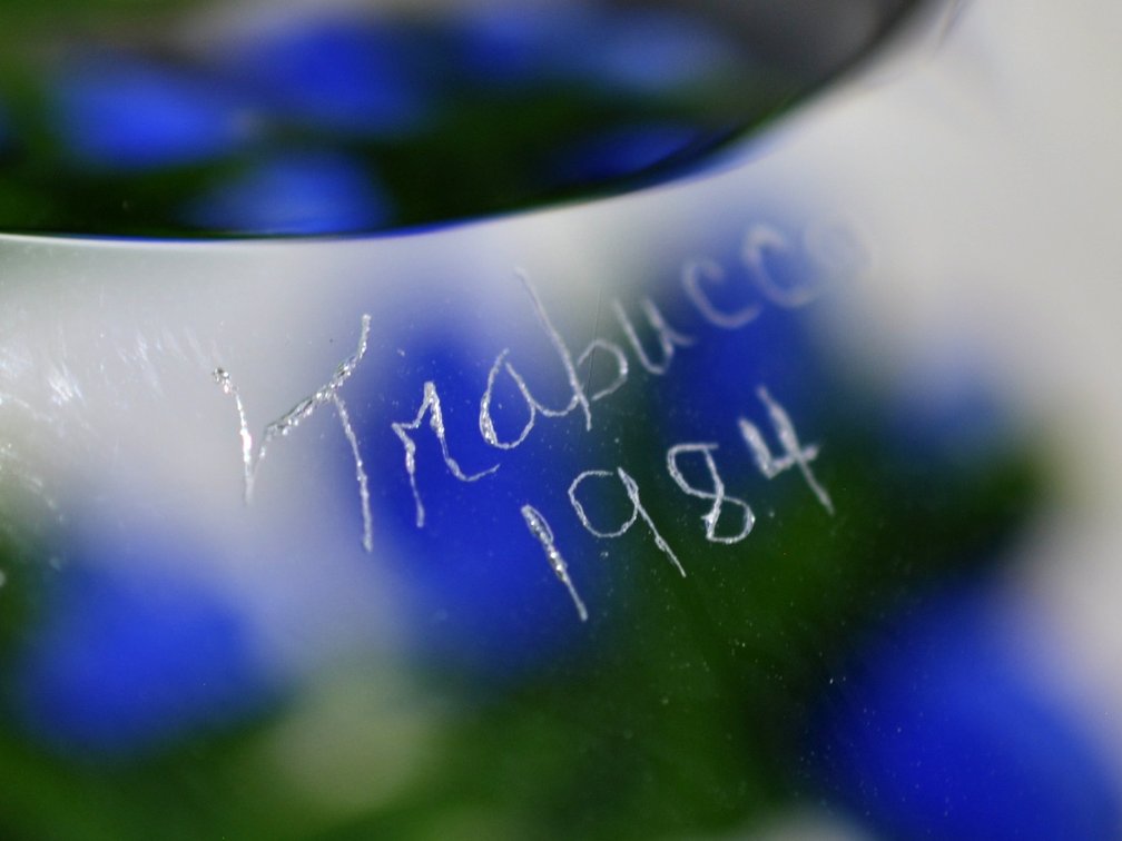 1984 Trabucco Floral Paperweight