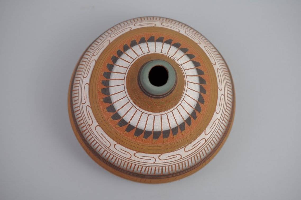 Navajo Pottery Vases w/ Ornate Carvings, photo 10 of 12