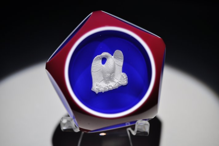 St. Louis Eagle Overlay Paperweight