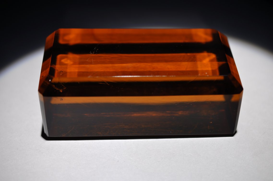 Amber Faceted Block Weights