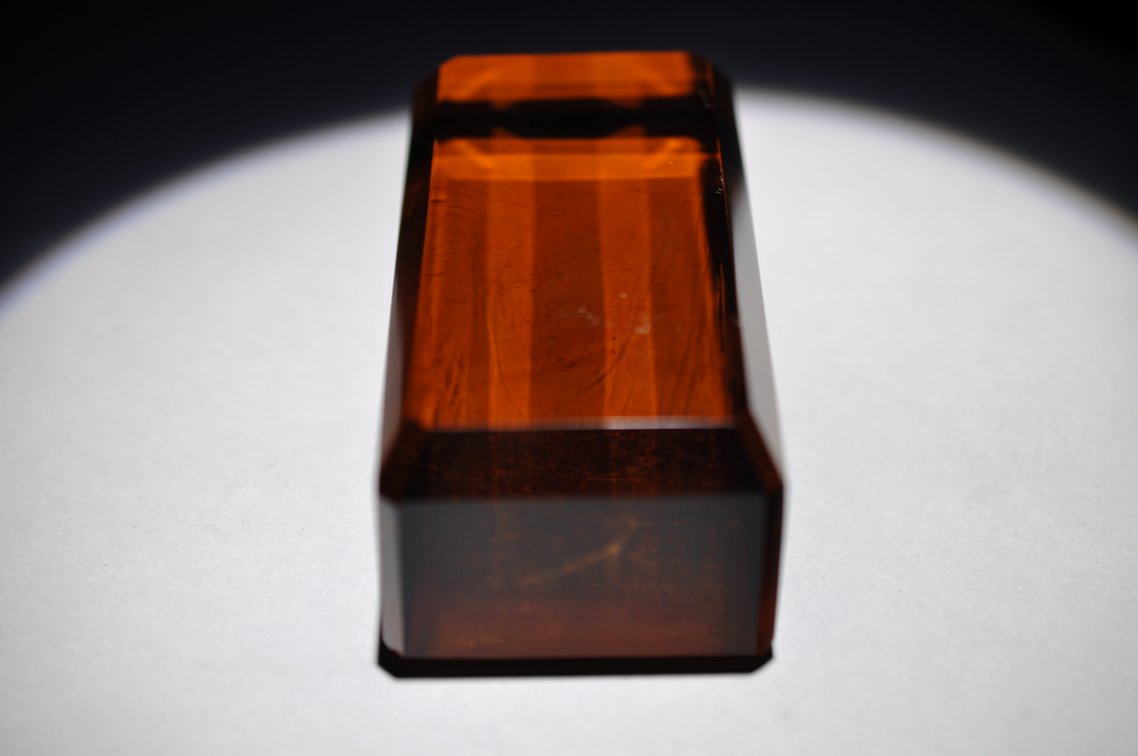 Amber Faceted Block Weights