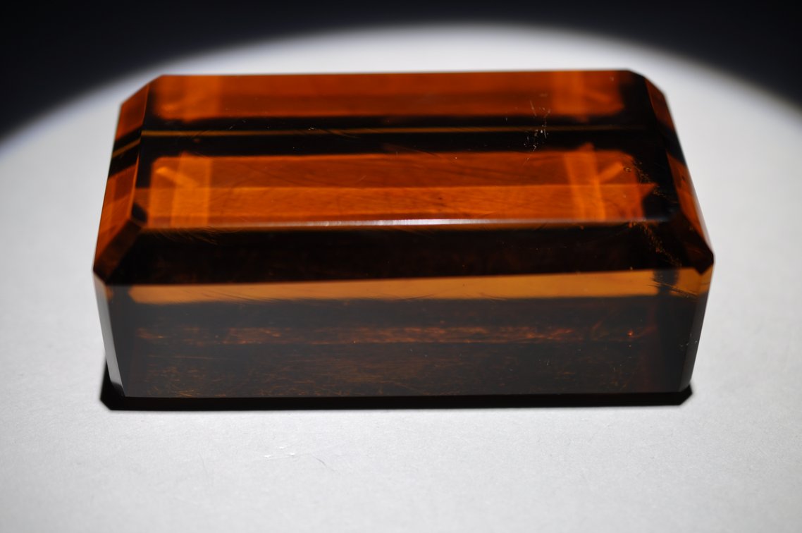 Amber Faceted Block Weights