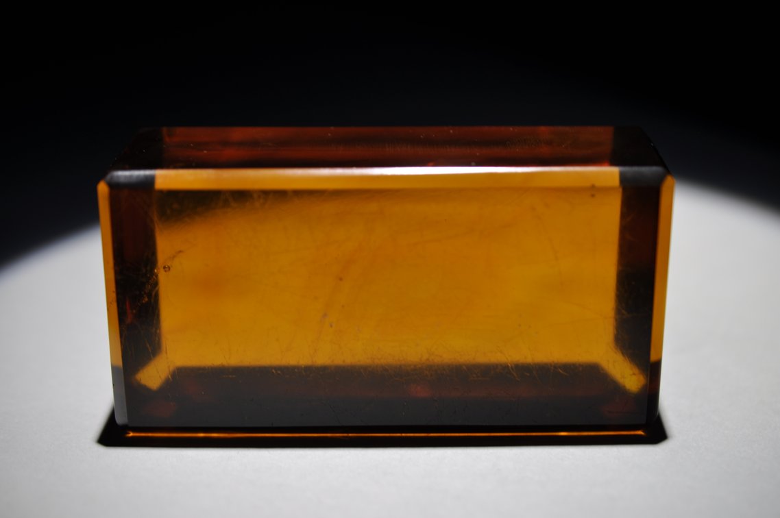 Amber Faceted Block Weights