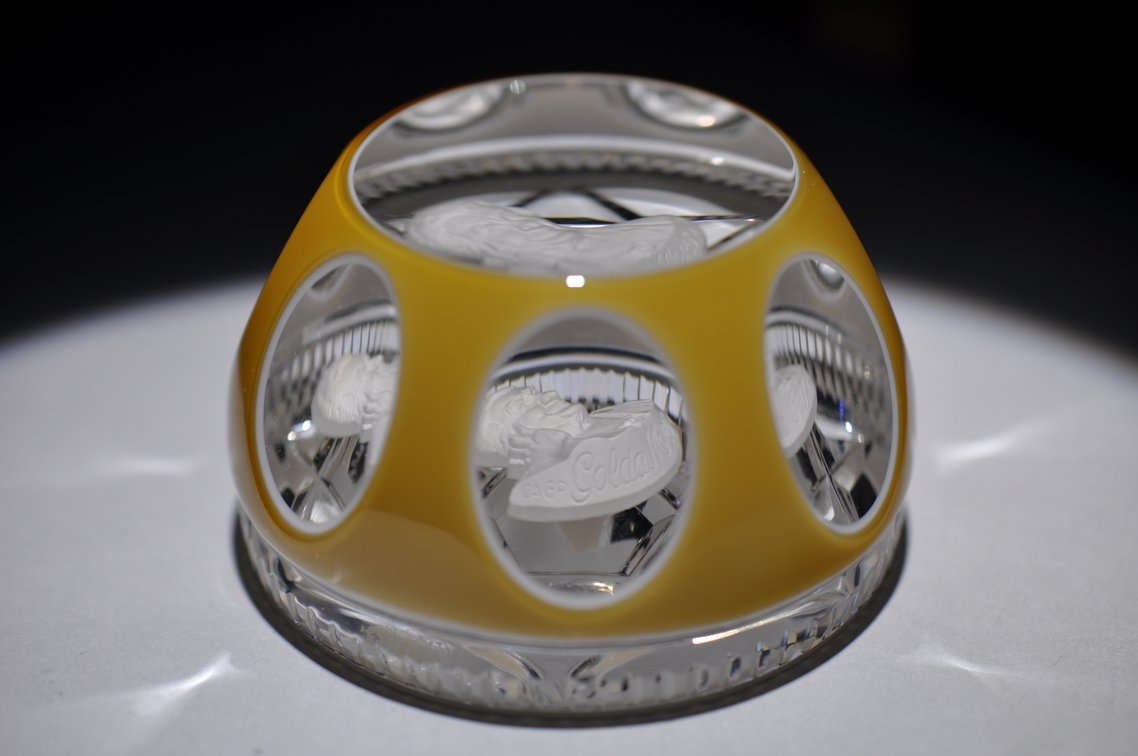 Cristal d'Albret Golda Meir Sulphide Paperweight