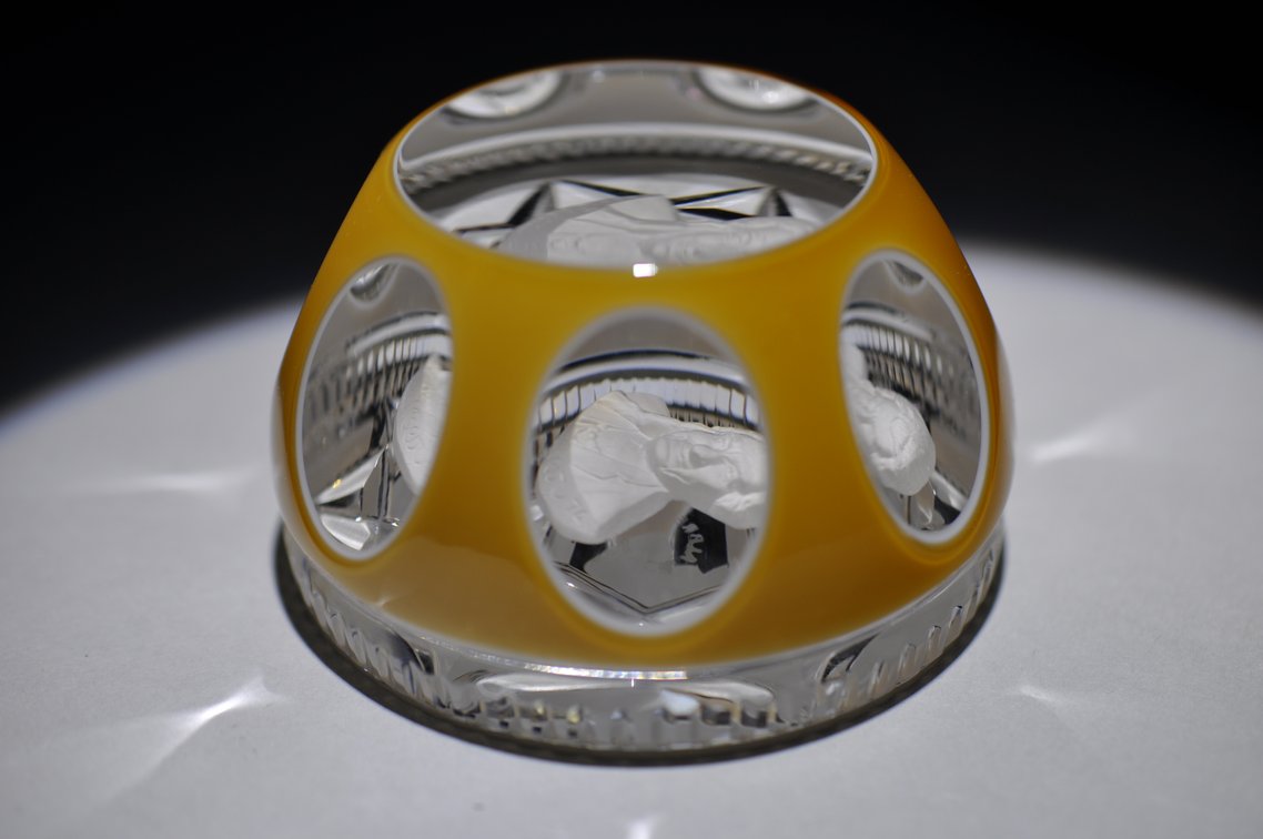 Cristal d'Albret Golda Meir Sulphide Paperweight