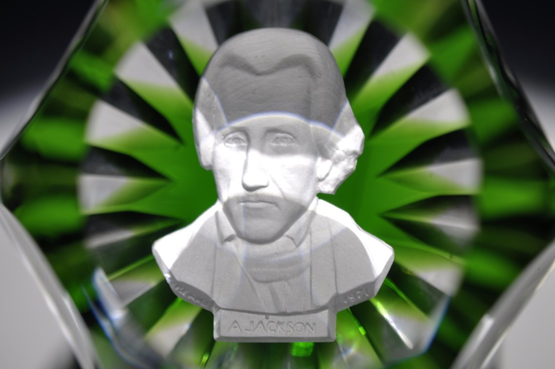 Baccarat Sulphide Portrait Weights