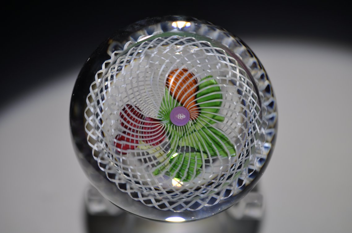 St. Louis Lampwork Fruit Latticinio Weight