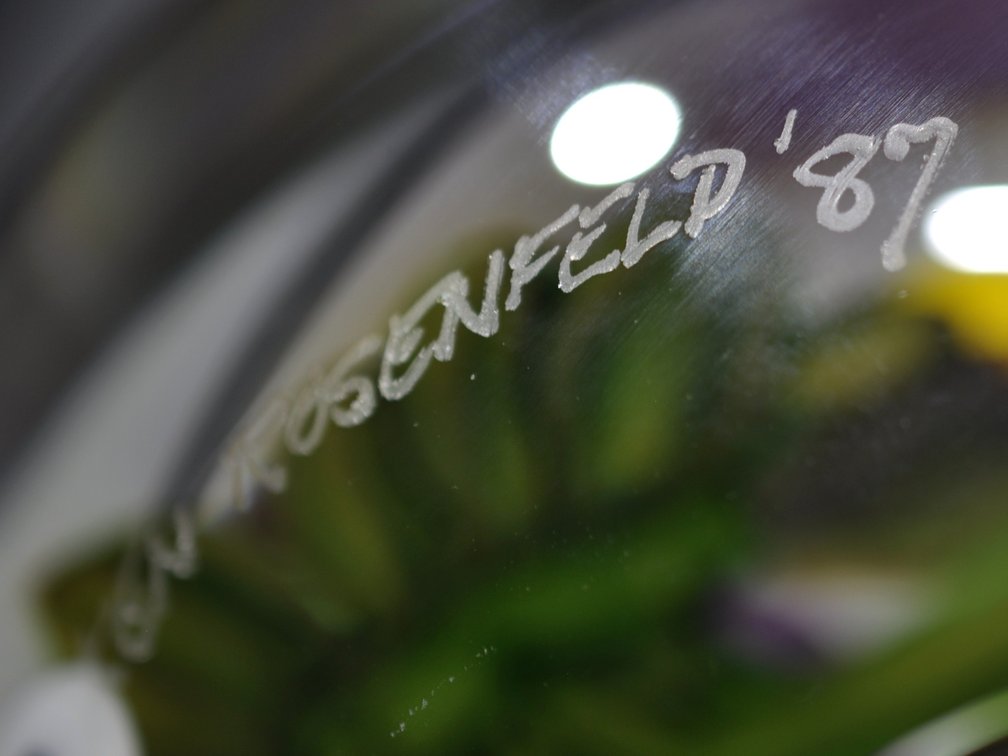 Ken Rosenfeld 1987 Floral Paperweight