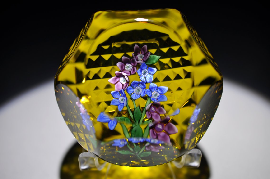 St. Louis 1979 Floral Paperweight