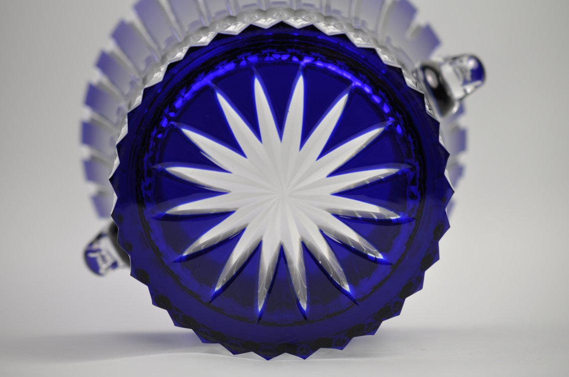 Ajka Castille Cobalt Crystal Ice Bucket Hungary, photo 12 of 14